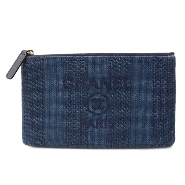 Chanel Pouch for Women and Men, Navy, Used in Very Good Condition