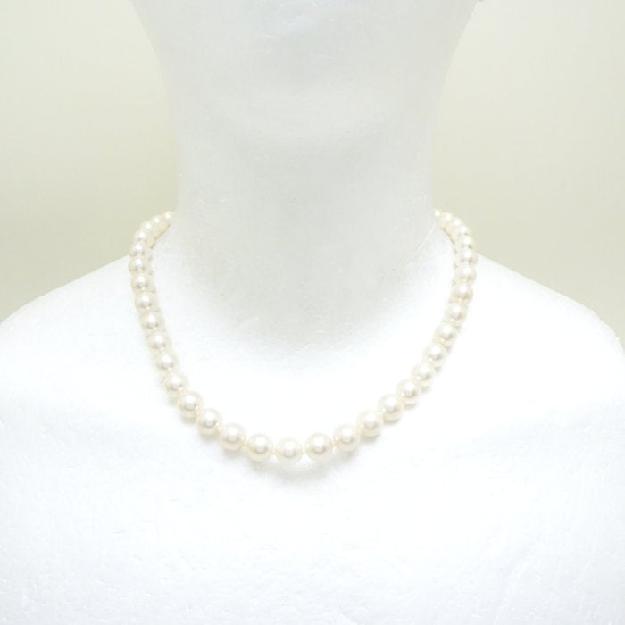 Akoya Pearl Necklace Silver Plated