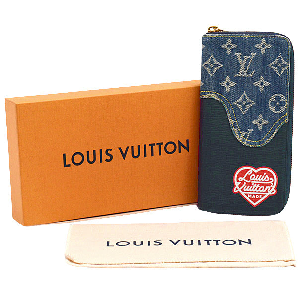 Louis Vuitton Monogram Denim Zippy Wallet Vertical M81107