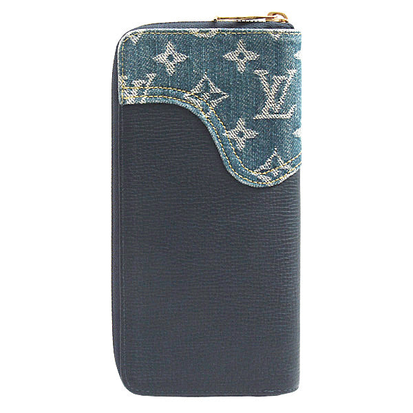 Louis Vuitton Monogram Denim Zippy Wallet Vertical M81107