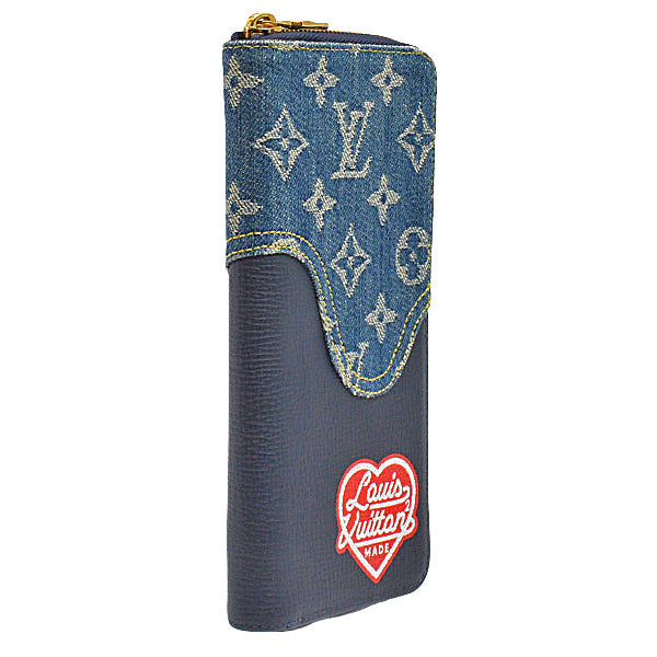 Louis Vuitton Monogram Denim Zippy Wallet Vertical M81107