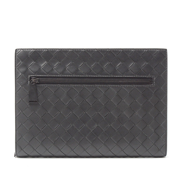 Bottega Veneta Leather Intrecciato Clutch Bag