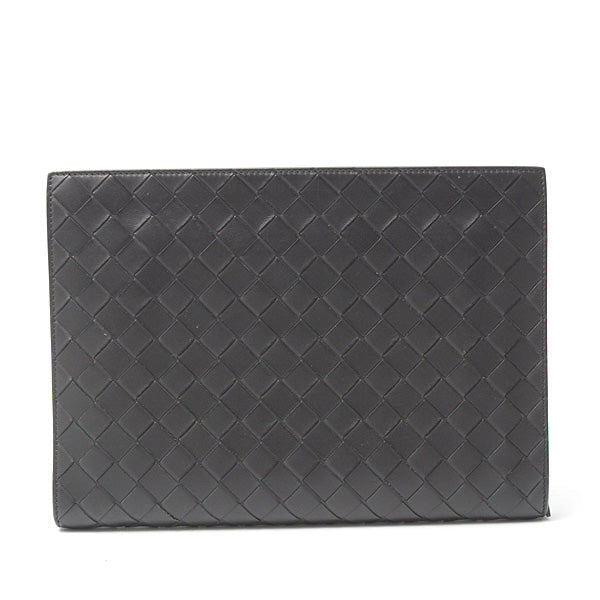 Bottega Veneta Leather Intrecciato Clutch Bag