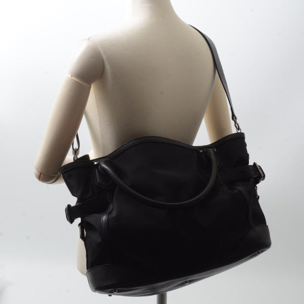 Burberry Nylon 2WAY Tote Bag Black in Great Condition