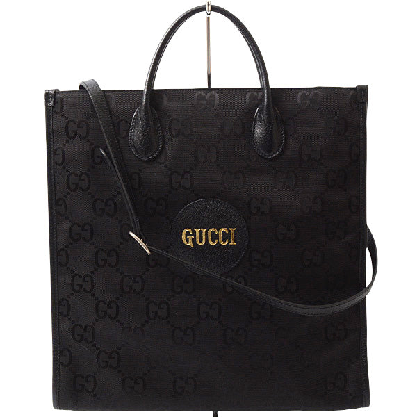 Gucci Off The Grid 2WAY Medium Tote Bag GG Nylon Black 630355 in Great Condition