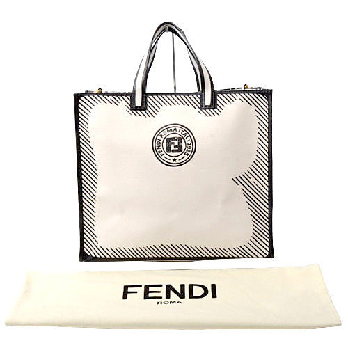 Fendi Joshua Vides Coated Canvas Tote Bag 8BH357