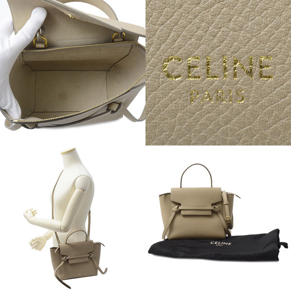 Celine Nano Belt Bag Grain Calfskin 2WAY Handbag