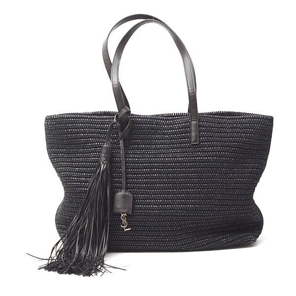 Yves Saint Laurent Raffia Leather Tote Bag 490793