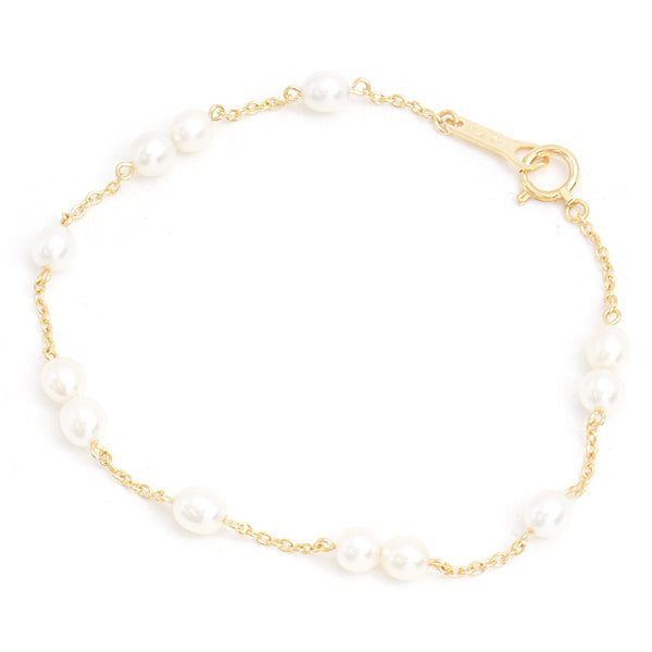 Tasaki K18 Freshwater Pearl Bracelet Yellow Gold