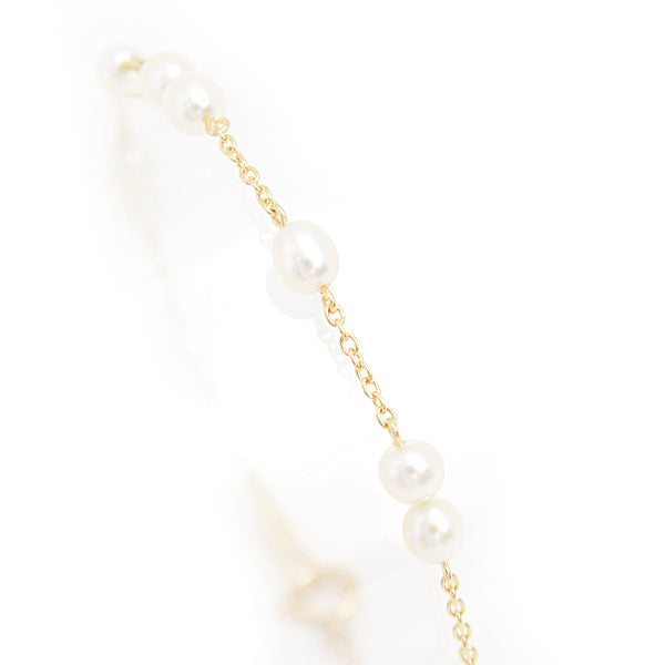 Tasaki K18 Freshwater Pearl Bracelet Yellow Gold