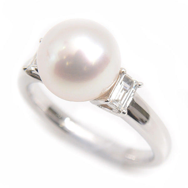 Tasaki Pearl Diamond Ring 750WG 18ct White Gold