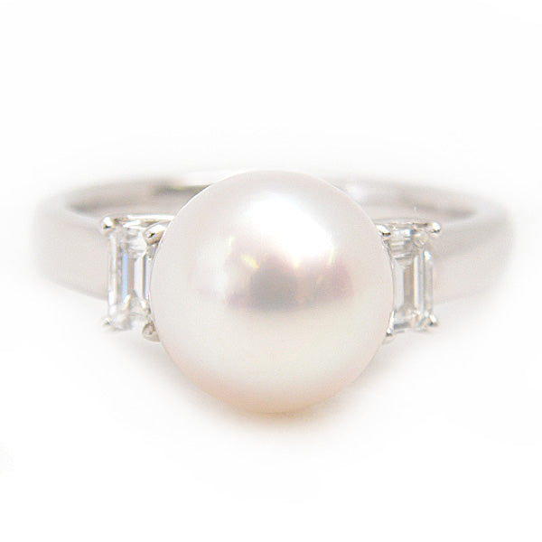 Tasaki Pearl Diamond Ring 750WG 18ct White Gold