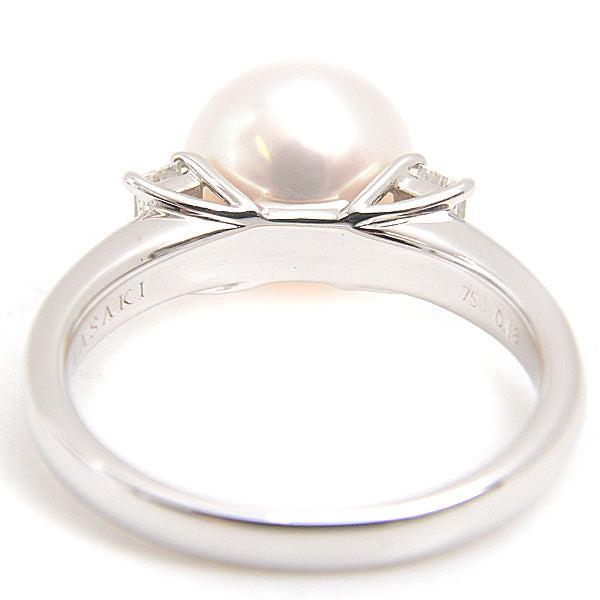 Tasaki Pearl Diamond Ring 750WG 18ct White Gold