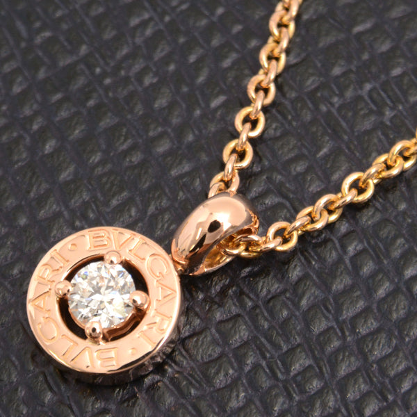 Bvlgari 750PG Diamond Necklace Pink Gold