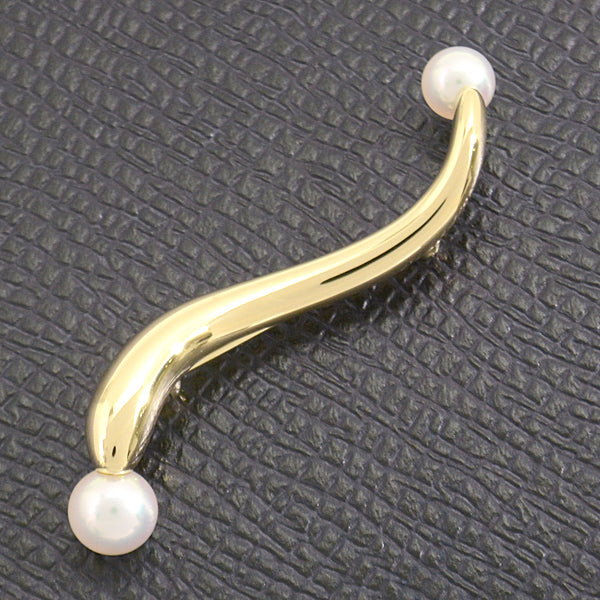 Mikimoto K18 Pearl Brooch for Women in Great Condition