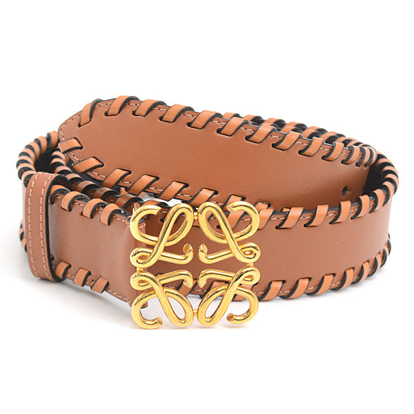 Loewe Anagram Waist Belt Calf Light Brown