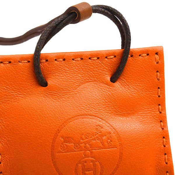 Hermes Leather Sac Orange Bag Charm