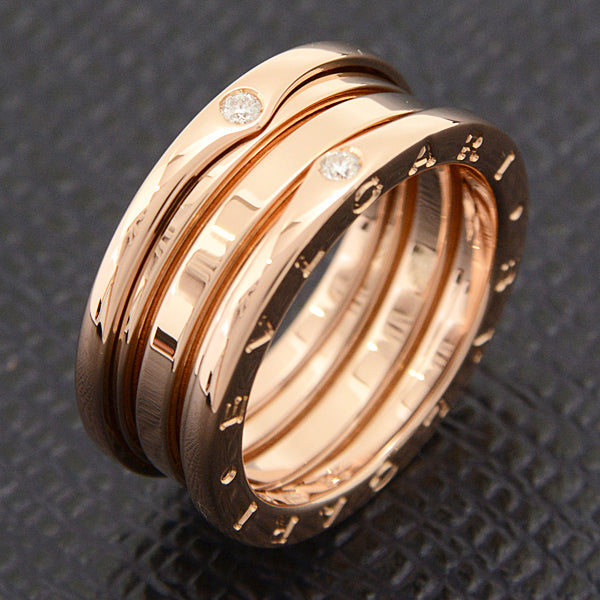 Bvlgari B-zero1 Diamond Ring 750PG Pink Gold in Great Condition