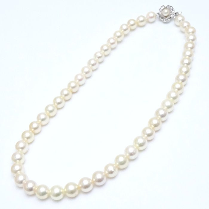 Akoya Pearl Necklace Silver 8.5-9.0mm