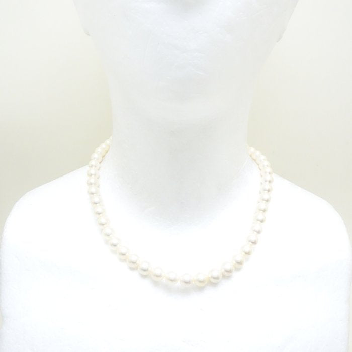 Akoya Pearl Necklace Silver 8.0-8.2mm