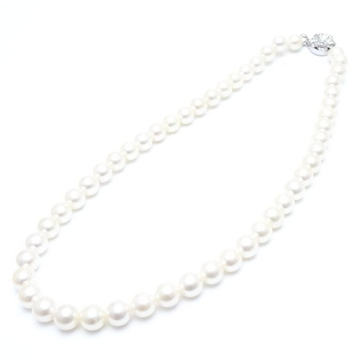 Akoya Pearl Necklace Silver 8.0-8.2mm