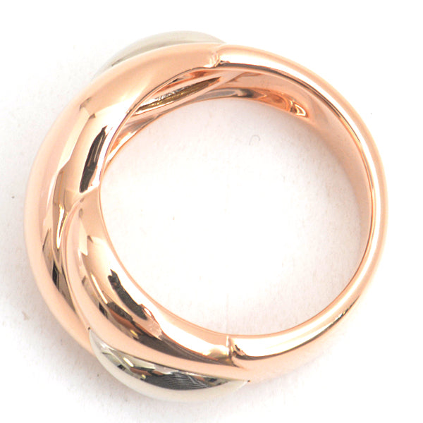 Cartier Twist Design Gold Ring 750WG×PG 54 in Great Condition