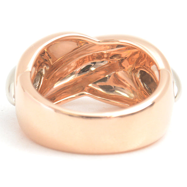 Cartier Twist Design Gold Ring 750WG×PG 54 in Great Condition