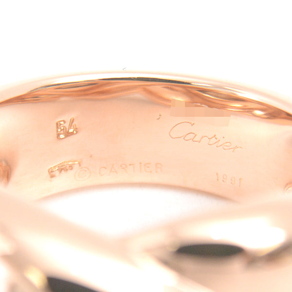 Cartier Twist Design Gold Ring 750WG×PG 54 in Great Condition