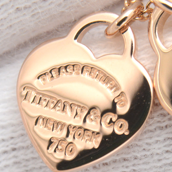 Tiffany & Co Double Heart Necklace Pink Gold 750PG