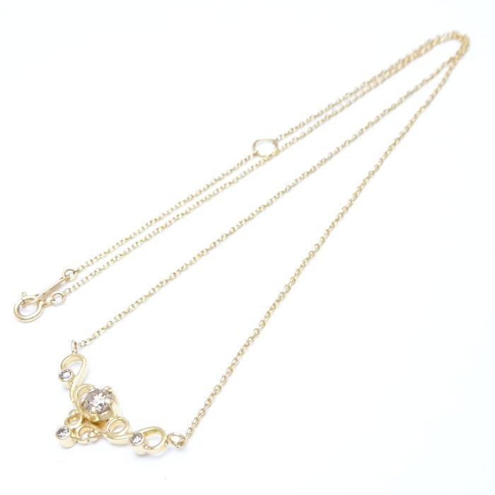 Brown Diamond Necklace K18YG Yellow Gold