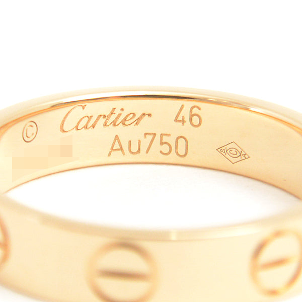 Cartier Mini Love Ring 750YG Yellow Gold in Great Condition