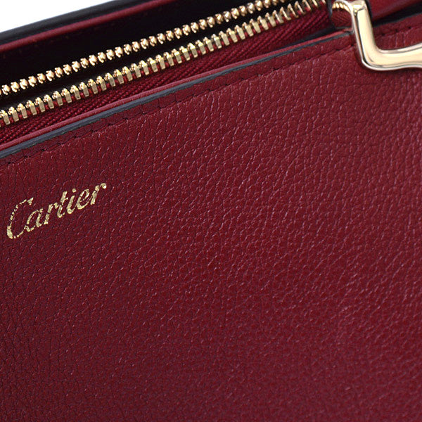 Cartier Leather C de SM 2WAY Handbag Bordeaux in Great Condition