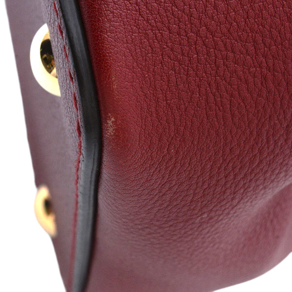 Cartier Leather C de SM 2WAY Handbag Bordeaux in Great Condition