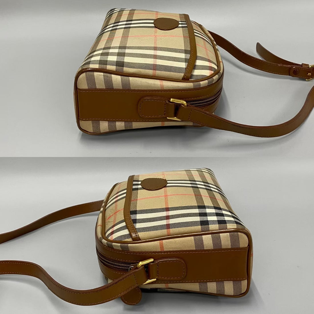 Burberry Haymarket Check Crossbody Bag  Canvas Crossbody Bag in Very Good Condition