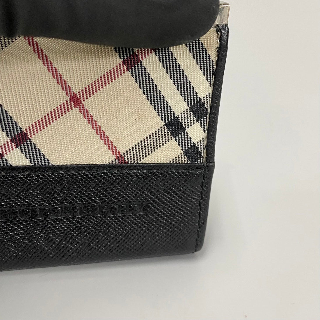 Burberry Nova Check Coin Case Leather Coin Case