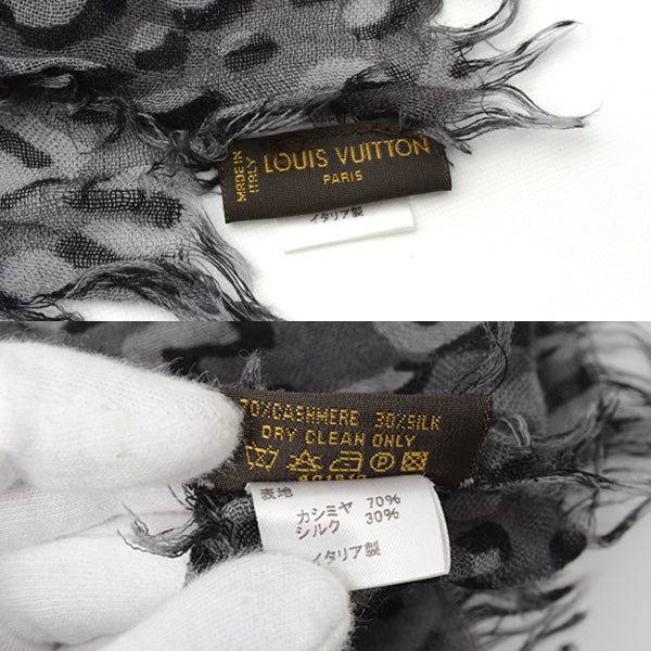 Louis Vuitton Leopard Shawl Stole Cashmere Silk in Great Condition