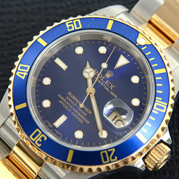 Rolex Submariner Blue Dial Automatic Watch 16613