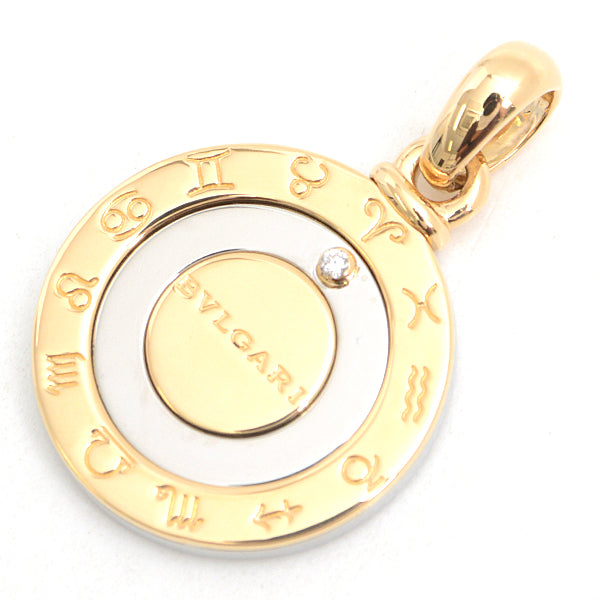 Bvlgari Horoscope Diamond Pendant 750YG×SS Gold Stainless Steel