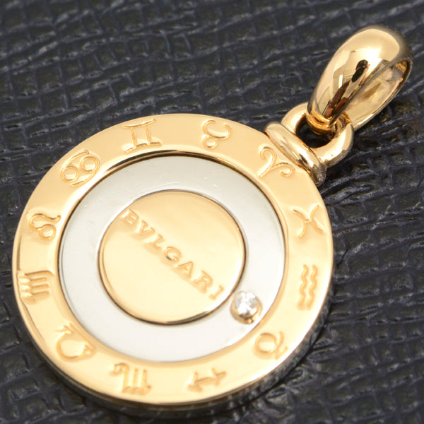 Bvlgari Horoscope Diamond Pendant 750YG×SS Gold Stainless Steel