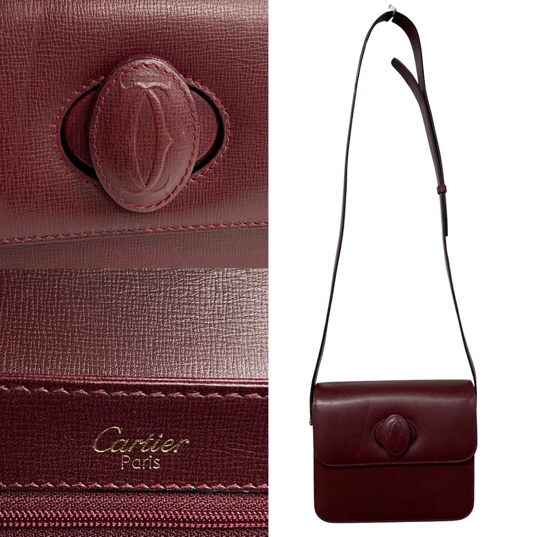 Cartier Must de Cartier Crossbody Bag  Leather Crossbody Bag