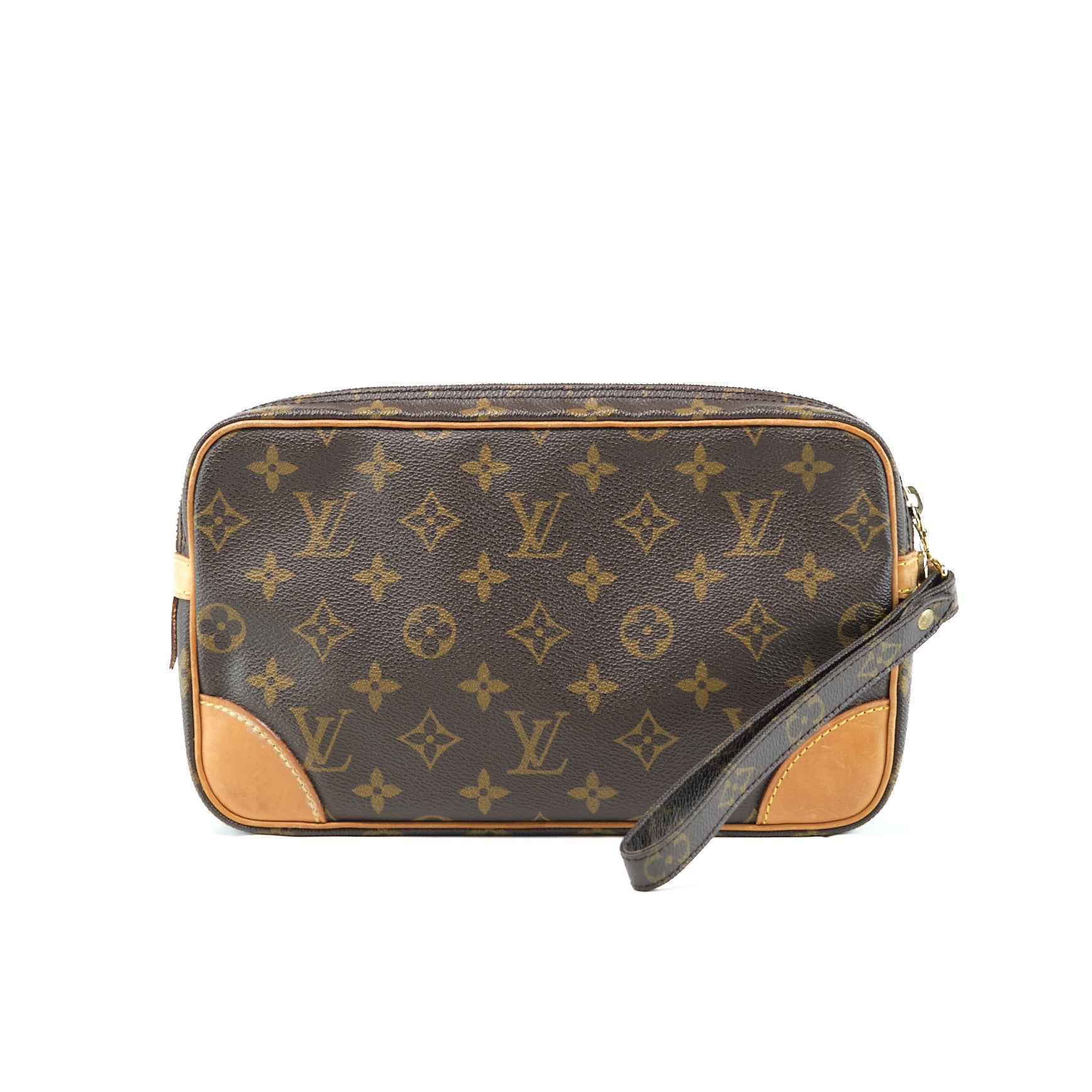 Louis Vuitton Monogram Marly Dragonne PM Canvas Clutch Bag in Very Good Condition