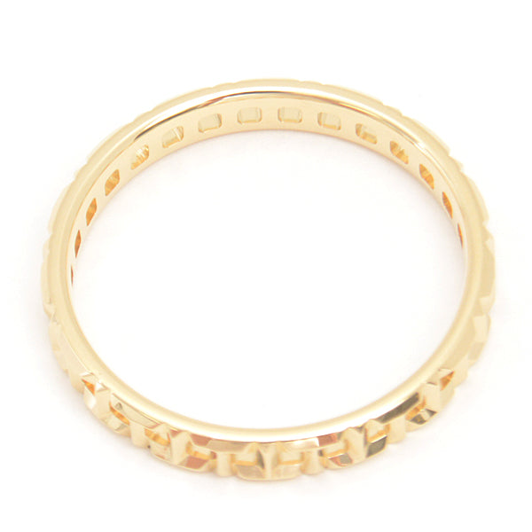 Tiffany & Co T True Narrow Ring 750YG Yellow Gold 23.5 in Great Condition