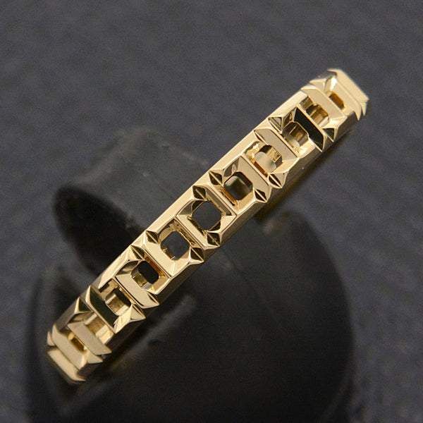 Tiffany & Co T True Narrow Ring 750YG Yellow Gold 23.5 in Great Condition