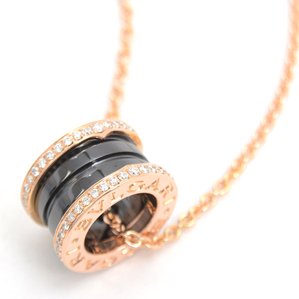 Bvlgari B-ZERO1 Edge Diamond Necklace Pink Gold