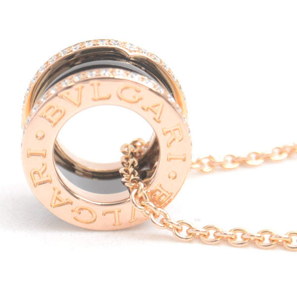 Bvlgari B-ZERO1 Edge Diamond Necklace Pink Gold