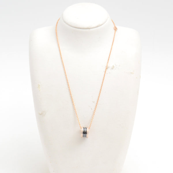 Bvlgari B-ZERO1 Edge Diamond Necklace Pink Gold