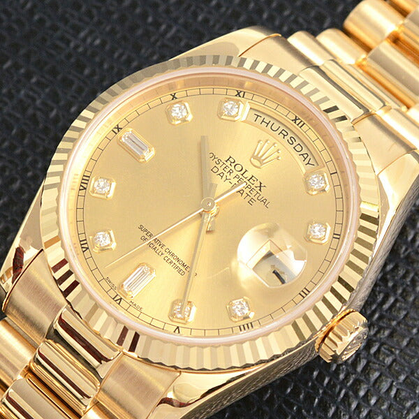 Rolex Day-Date 36 Gold Dial Automatic Watch