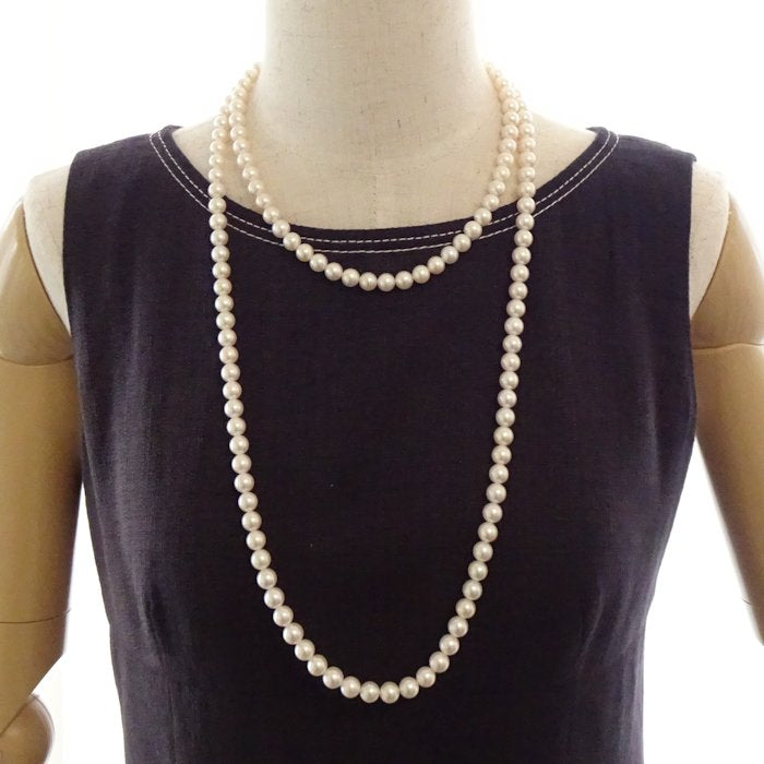 Akoya Pearl Necklace 8-8.5mm 125cm Silver