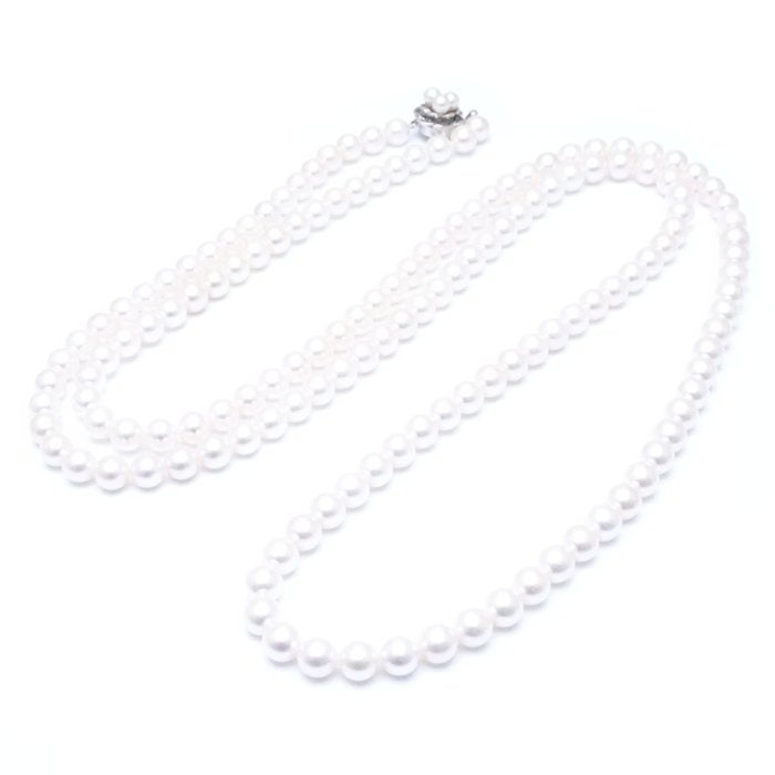 Akoya Pearl Necklace 8-8.5mm 125cm Silver