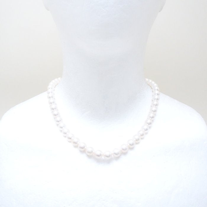 Akoya Pearl Necklace Silver 8-8.5mm